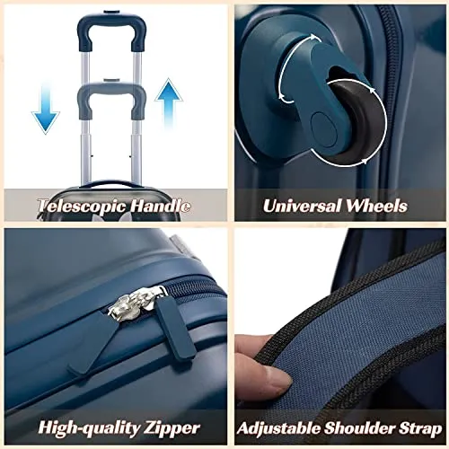 Sandinrayli 2 Pcs Kid Luggage Set, with Spinner Wheels