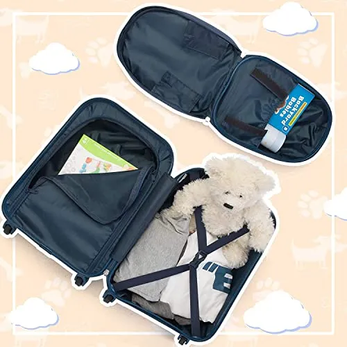 Sandinrayli 2 Pcs Kid Luggage Set, with Spinner Wheels
