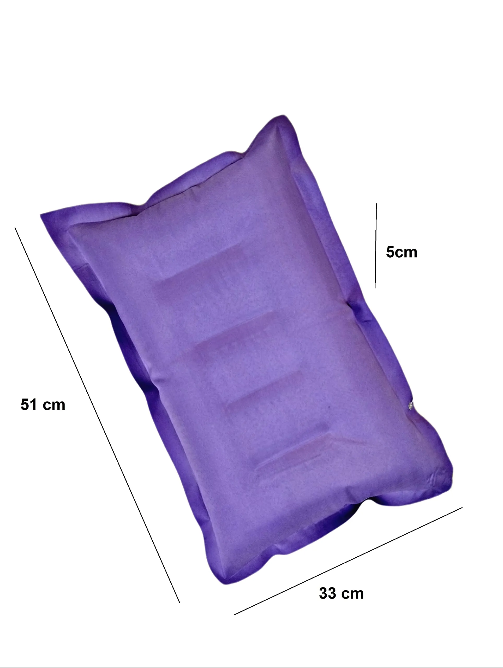 Shivam Mart Rubberized Double Color Soft Cotton Air Travel Pillow (Get Color As Per Available) (Pack of 1), Multicolor