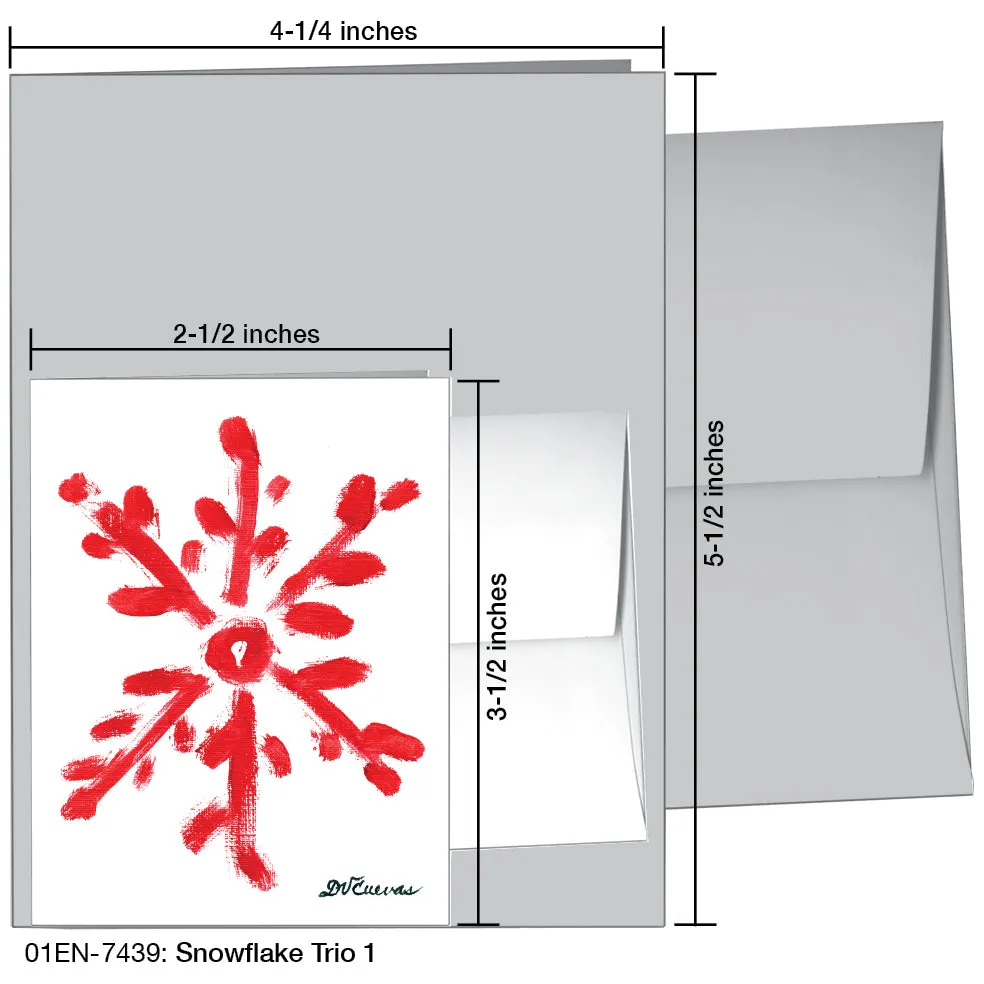 Snowflake Trio 1, Greeting Card (7439)