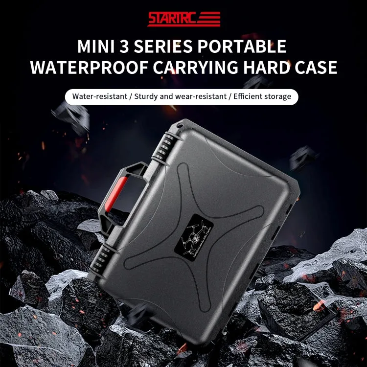 STARTRC ABS Waterproof Shockproof Suitcase Storage Box For DJI Mini 4 Series / Mini 3 Series / RC / RC-N1(Black)