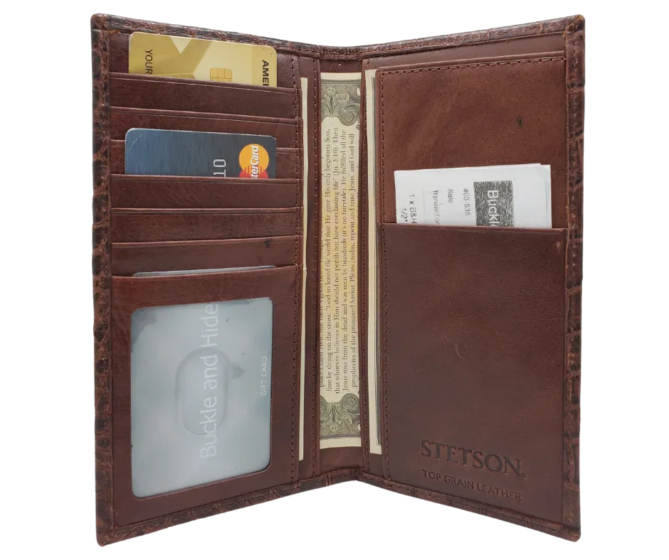 Stetson Croc Print Roper Wallet