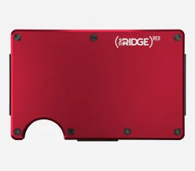The Ridge Wallet - Aluminum With Money Clip   Cash Strap - Product Red