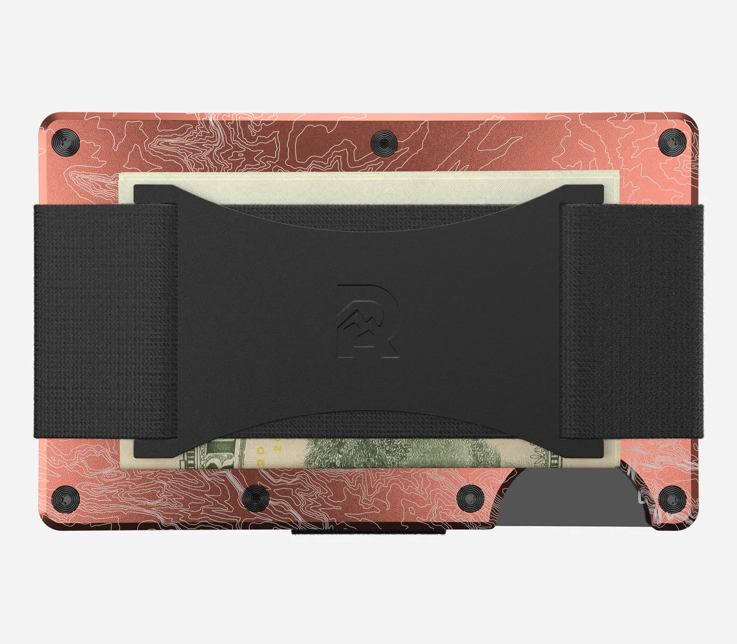 The Ridge Wallet - Aluminum With Money Clip   Cash Strap - The Narrows