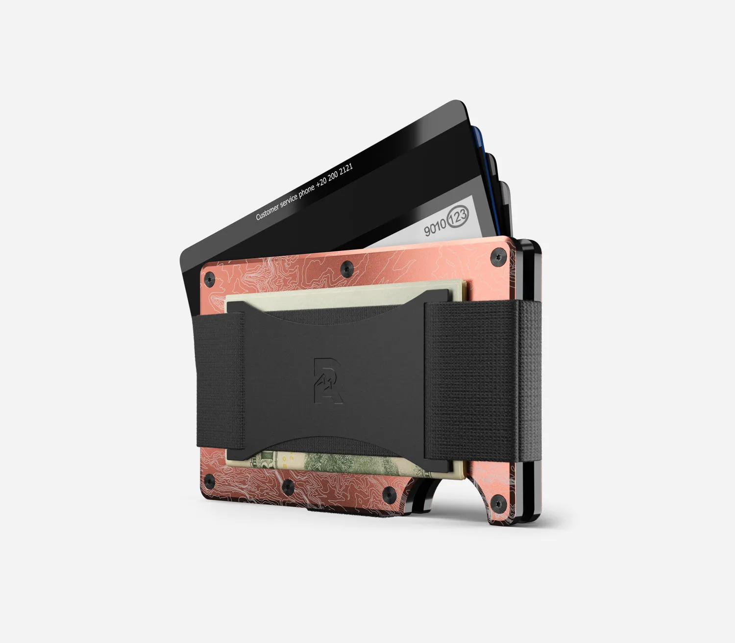 The Ridge Wallet - Aluminum With Money Clip   Cash Strap - The Narrows