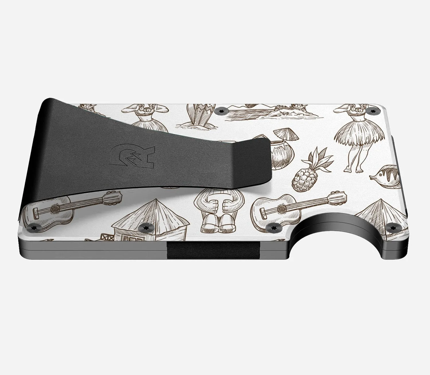 The Ridge Wallet - Aluminum With Money Clip - Tiki