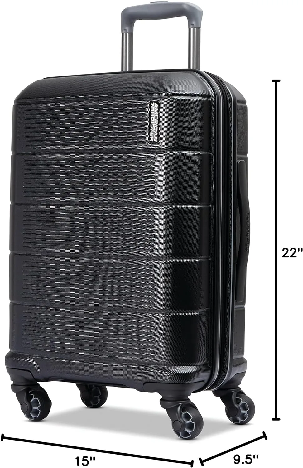 Travel Chic 20 Inch Carry On Black Spinner Suitcase