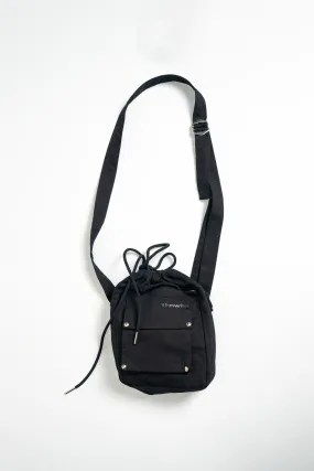 Unisex Cross Body Bucket Bag- Black