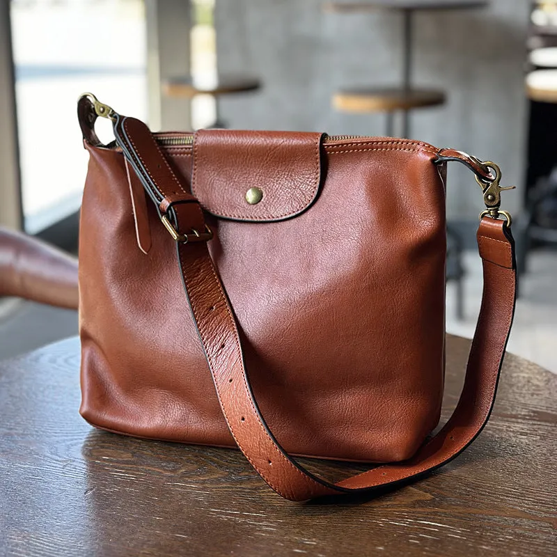 Vintage Ladies Leather Over The Shoulder Bag Genuine Leather Purses For Women