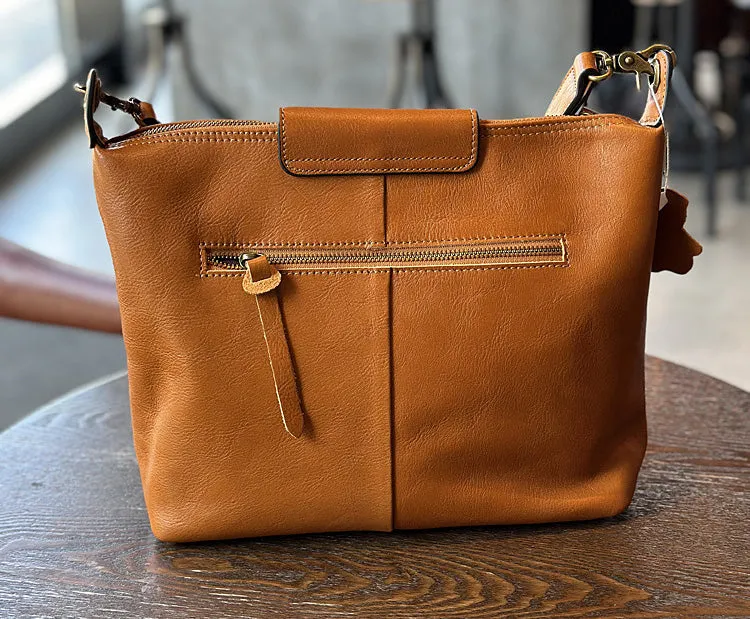 Vintage Ladies Leather Over The Shoulder Bag Genuine Leather Purses For Women