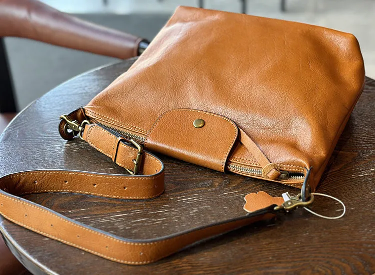 Vintage Ladies Leather Over The Shoulder Bag Genuine Leather Purses For Women