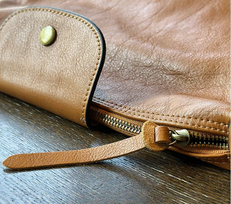 Vintage Ladies Leather Over The Shoulder Bag Genuine Leather Purses For Women